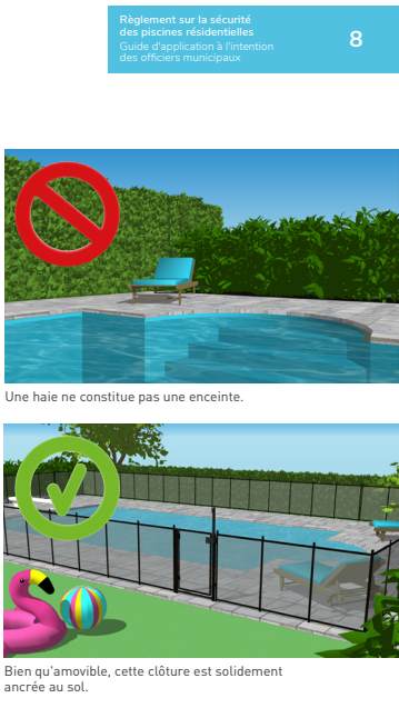 Réglementation sur les clôtures de piscines résidentielles